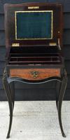 Fine Quality 19th Century French Ebonised & Amboyna Serpentine Sewing Table (12 of 21) Fine Quality 19th Century French Ebonised & Amboyna Serpentine Sewing Table (12 of 21)