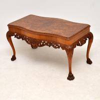 Antique Burr Walnut Queen Anne Style Coffee Table (10 of 10) Antique Burr Walnut Queen Anne Style Coffee Table (10 of 10)
