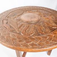 Carved Nigerian African Vintage Table (5 of 11) Carved Nigerian African Vintage Table (5 of 11)