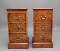 Pair of Mid 20th Century Burr Oak Bedside Chests (5 of 11) Pair of Mid 20th Century Burr Oak Bedside Chests (5 of 11)