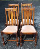 1930s Set 4 0ak Highback Dining Chairs with Pop Out Seats (2 of 4) 1930s Set 4 0ak Highback Dining Chairs with Pop Out Seats (2 of 4)
