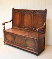 Solid Oak Carved Settle (8 of 10) Solid Oak Carved Settle (8 of 10)