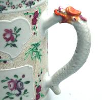 Fine & Unusual Chinese Famille Rose Export Porcelain Tankard 18th Century (4 of 9) Fine & Unusual Chinese Famille Rose Export Porcelain Tankard 18th Century (4 of 9)