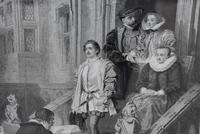 Large 19th Century Engraving. Busy Interior Courtyard Scene (5 of 7) Large 19th Century Engraving. Busy Interior Courtyard Scene (5 of 7)