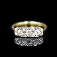 Antique Diamond 11 Stone 18ct 18K Yellow Gold & Platinum Ring (6 of 10) Antique Diamond 11 Stone 18ct 18K Yellow Gold & Platinum Ring (6 of 10)