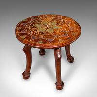 Antique Tribal Side Table, African, Fruitwood, Stool, Lamp Stand c.1900