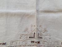 2 Small Pieces of Antique European Linen, Italian Figural Reticella + 2nd in Madeira work. (6 of 7) 2 Small Pieces of Antique European Linen, Italian Figural Reticella + 2nd in Madeira work. (6 of 7)