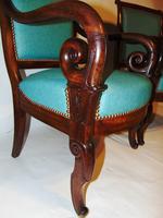 Pair French Empire mahogany elbow chairs (8 of 9) Pair French Empire mahogany elbow chairs (8 of 9)
