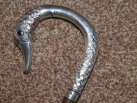 Edwardian Umbrella Hallmarked 1912 Silver Swan's Head Handle W/Inset Glass Eyes (12 of 17) Edwardian Umbrella Hallmarked 1912 Silver Swan's Head Handle W/Inset Glass Eyes (12 of 17)
