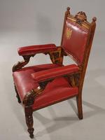 Finely Carved Late 19th Century Civic Armchair (7 of 8) Finely Carved Late 19th Century Civic Armchair (7 of 8)