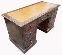Good Quality Victorian Oak Pedestal Desk (3 of 7) Good Quality Victorian Oak Pedestal Desk (3 of 7)