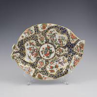 Stunning Rare First Period Worcester Porcelain Kakiemon & Cailloute Leaf Dish c.1770 (1 of 9)