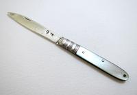 Antique George III c.1800 Small Solid Sterling Silver Mother of Pearl Mop English Georgian Folding Pocket Fruit Penknife (4 of 6) Antique George III c.1800 Small Solid Sterling Silver Mother of Pearl Mop English Georgian Folding Pocket Fruit Penknife (4 of 6)