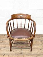 Antique Desk Chair with Leather Seat (3 of 10) Antique Desk Chair with Leather Seat (3 of 10)