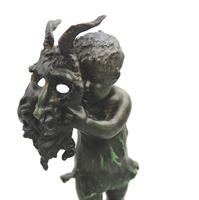 Very Fine Bronze Sculpture of Child With Devil Mask 19th Century (3 of 6) Very Fine Bronze Sculpture of Child With Devil Mask 19th Century (3 of 6)