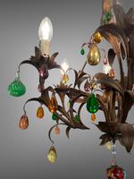 Murano Glass a Fruit Venetian 6 Arm Toleware Ceiling Light Chandelier (6 of 9) Murano Glass a Fruit Venetian 6 Arm Toleware Ceiling Light Chandelier (6 of 9)