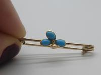 9ct Gold Turquoise Brooch (4 of 7) 9ct Gold Turquoise Brooch (4 of 7)