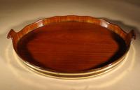 Very Decorative & Useful Original Oval Mahogany Coopered Tray (4 of 9) Very Decorative & Useful Original Oval Mahogany Coopered Tray (4 of 9)