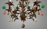Murano Glass a Fruit Venetian 6 Arm Toleware Ceiling Light Chandelier (8 of 9) Murano Glass a Fruit Venetian 6 Arm Toleware Ceiling Light Chandelier (8 of 9)