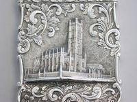 Victorian Silver Castle-top Card Case - St Luke's Church, Liverpool by Nathaniel Mills, Birmingham, 1845 (3 of 12) Victorian Silver Castle-top Card Case - St Luke's Church, Liverpool by Nathaniel Mills, Birmingham, 1845 (3 of 12)