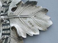 Large William IV Cast Silver Vine Leaf Wine Label 'Sherry' (10 of 10) Large William IV Cast Silver Vine Leaf Wine Label 'Sherry' (10 of 10)