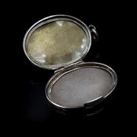 Antique Aesthetic Sterling Silver Oval Locket Pendant Initialled 'M K H' (3 of 11) Antique Aesthetic Sterling Silver Oval Locket Pendant Initialled 'M K H' (3 of 11)