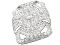 8.13ct Diamond & Platinum Brooch - Art Deco c.1935 (4 of 9) 8.13ct Diamond & Platinum Brooch - Art Deco c.1935 (4 of 9)