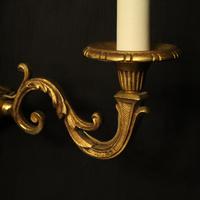 French Pair Of Gilded Bronze Twin Arm Wall Lights (5 of 10) French Pair Of Gilded Bronze Twin Arm Wall Lights (5 of 10)