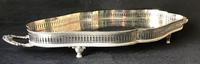 Silver Plated Serpentined Two Handle Galleried Tray (2 of 8) Silver Plated Serpentined Two Handle Galleried Tray (2 of 8)