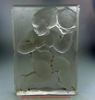 Art Deco Glass Cherub Panel Signed AH c.1920-1930s (2 of 7) Art Deco Glass Cherub Panel Signed AH c.1920-1930s (2 of 7)