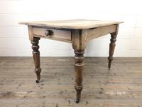 Antique Pine Farmhouse Kitchen Table with Drawer (8 of 13) Antique Pine Farmhouse Kitchen Table with Drawer (8 of 13)