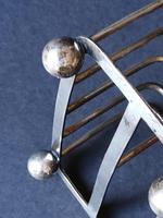 Square Shaped Hallmarked Silver Toast Rack (4 of 5)