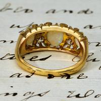 The Antique Late Victorian Three Opal & Four Diamond Ring (3 of 3) The Antique Late Victorian Three Opal & Four Diamond Ring (3 of 3)