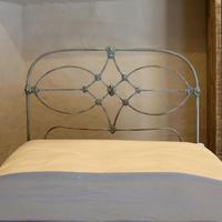 Blue Verdigris Platform Style Victorian Antique Single Bed (7 of 8) Blue Verdigris Platform Style Victorian Antique Single Bed (7 of 8)