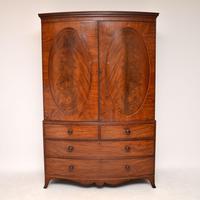 Antique George III Bow Fronted Linen Press (4 of 11) Antique George III Bow Fronted Linen Press (4 of 11)