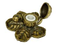 Victorian Brass Leaf & Nut Novelty Inkwell c.1900 (2 of 7) Victorian Brass Leaf & Nut Novelty Inkwell c.1900 (2 of 7)