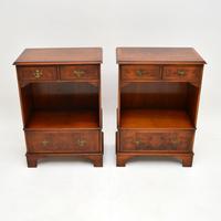 Pair of Antique Georgian Style Burr Walnut Bedside Cabinets (2 of 10) Pair of Antique Georgian Style Burr Walnut Bedside Cabinets (2 of 10)