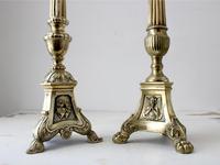 Near Pair of 19th Century Altar Candlesticks (3 of 5) Near Pair of 19th Century Altar Candlesticks (3 of 5)