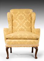 Walnut Framed Wing Chair of Small Proportions (3 of 6) Walnut Framed Wing Chair of Small Proportions (3 of 6)