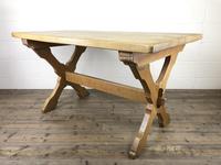 Solid Oak Table on X Frame Base (5 of 9) Solid Oak Table on X Frame Base (5 of 9)