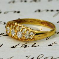 The Antique Edwardian Five Diamond Claw Set Ring (3 of 4) The Antique Edwardian Five Diamond Claw Set Ring (3 of 4)