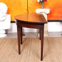 Georgian Demi Lune Console Table Mahogany Carved Hall Table (5 of 5) Georgian Demi Lune Console Table Mahogany Carved Hall Table (5 of 5)