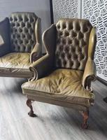 Pair of Leather Wing Chairs (5 of 10) Pair of Leather Wing Chairs (5 of 10)