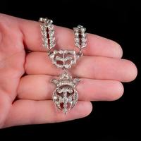 Antique Victorian French Saint Esprit Paste Necklace Sterling Silver Circa 1850 (2 of 8) Antique Victorian French Saint Esprit Paste Necklace Sterling Silver Circa 1850 (2 of 8)