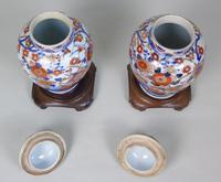Good Pair of 19th Century Imari Porcelain Lidded Vases on Stands (9 of 10) Good Pair of 19th Century Imari Porcelain Lidded Vases on Stands (9 of 10)
