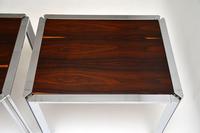 Pair of Vintage Italian Rosewood & Chrome Side Tables (4 of 8) Pair of Vintage Italian Rosewood & Chrome Side Tables (4 of 8)