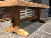 Large French Bleached Oak Trestle Farmhouse Dining Table (9 of 16) Large French Bleached Oak Trestle Farmhouse Dining Table (9 of 16)
