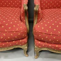 Pair of French Painted Wing Armchairs (5 of 8) Pair of French Painted Wing Armchairs (5 of 8)