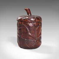 Small Antique Lidded Pot, Oriental, Chinese Elm, Carved Treen, Victorian, C.1900 (5 of 12) Small Antique Lidded Pot, Oriental, Chinese Elm, Carved Treen, Victorian, C.1900 (5 of 12)