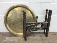 Early 20th Century Middle Eastern Brass Tray Top Folding Table (4 of 8) Early 20th Century Middle Eastern Brass Tray Top Folding Table (4 of 8)